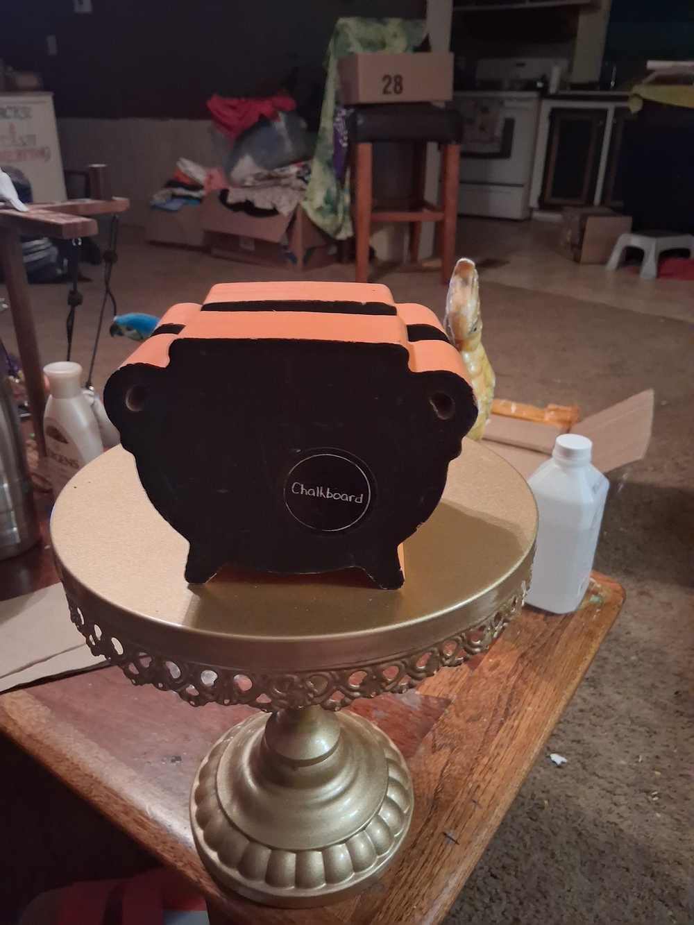 Chalkboard Orange and Black Home Accent
